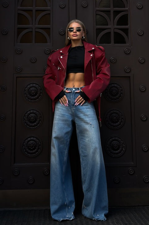 Washed Low Waist Straight Leg Jeans image 4