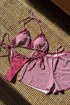 Colorblock Polka Dot Three Piece Swim Set image 10