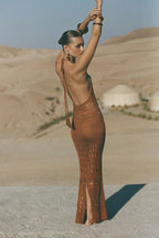 Solid Knit Bikini Cover Boho Dress image 3
