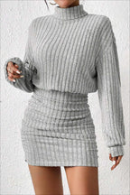 Slim Fit Ribbed Knit Sweater Dress image 5