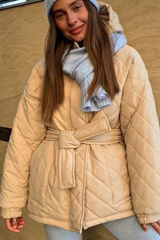 Plus Size Diamond Quilted Puffer Jacket image 3