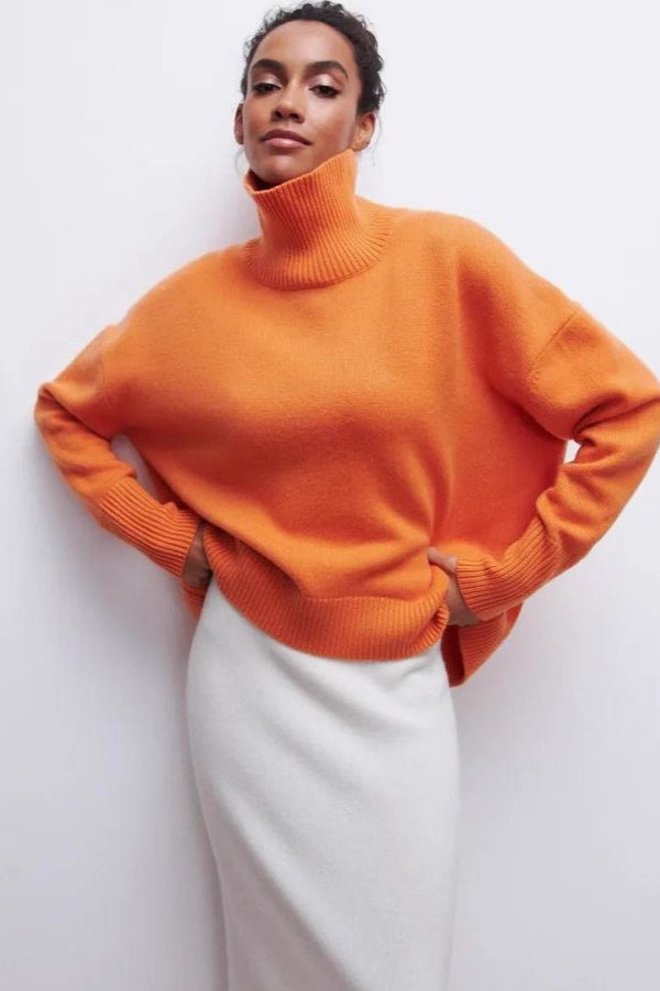 Loose Fit High Neck Sweater image 14