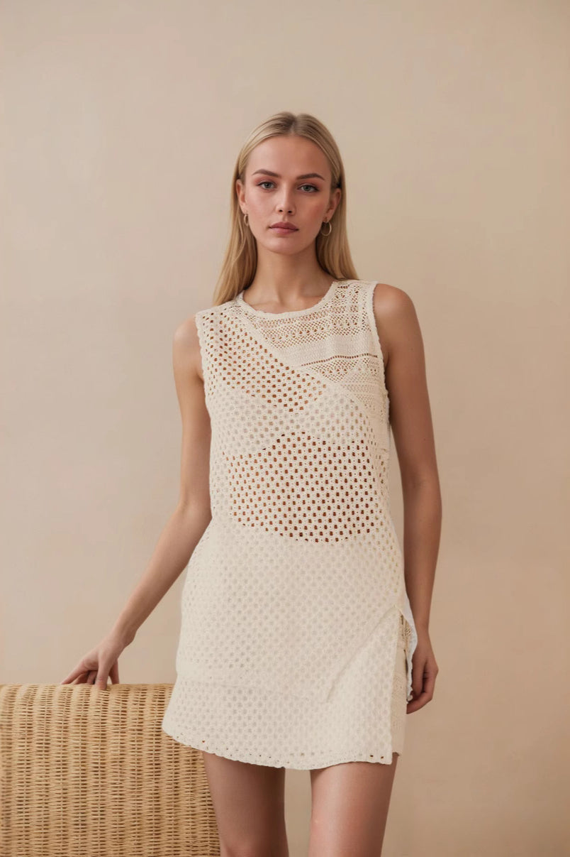 Hollow Out Knit Vacation Cover Up image 1