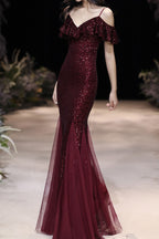 Off Shoulder Sequin Mesh Party Dress image 2