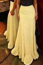 High Waist Polka Dot Hip Long Skirt image 4