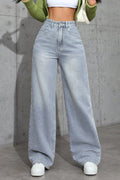 High Waist Loose Straight Jean image 1