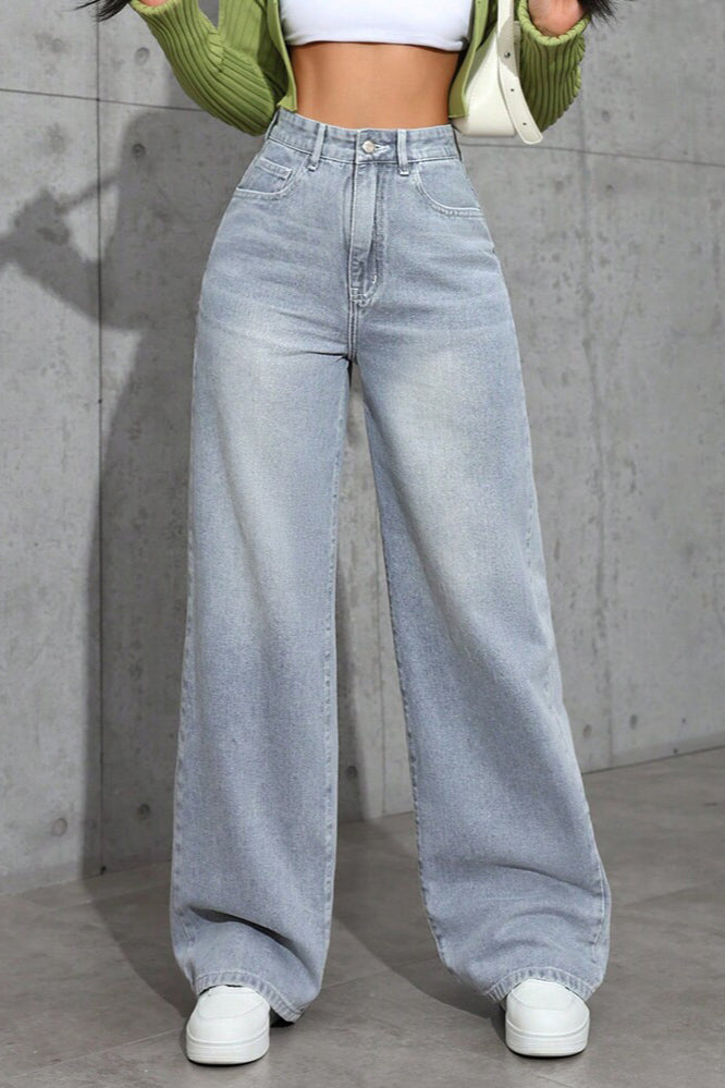 High Waist Loose Straight Jean image 1