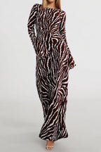 Bohemian Floral Print Long Sleeve Maxi Dress image 3