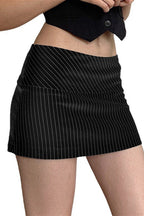 Low Waist Striped Zip Bodycon Mini Skirt image 6