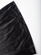 Zinnia Satin Maxi Skirt detail view styled for Avrienne