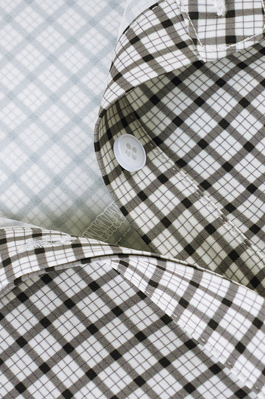 Waist Tie Plaid Long Sleeve Shirt Blouse image 4