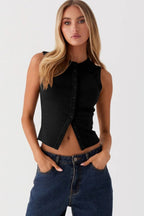 Round Neck Sleeveless Knit Top image 10