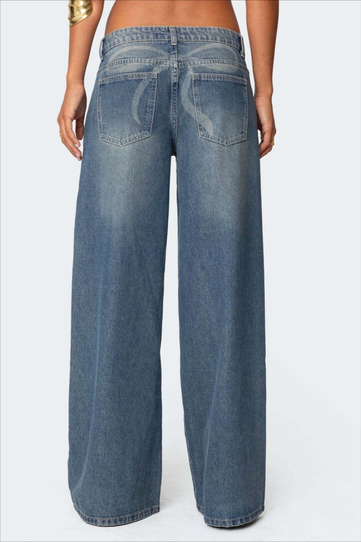 Loose Fit Printed Wide Leg Jean image 3