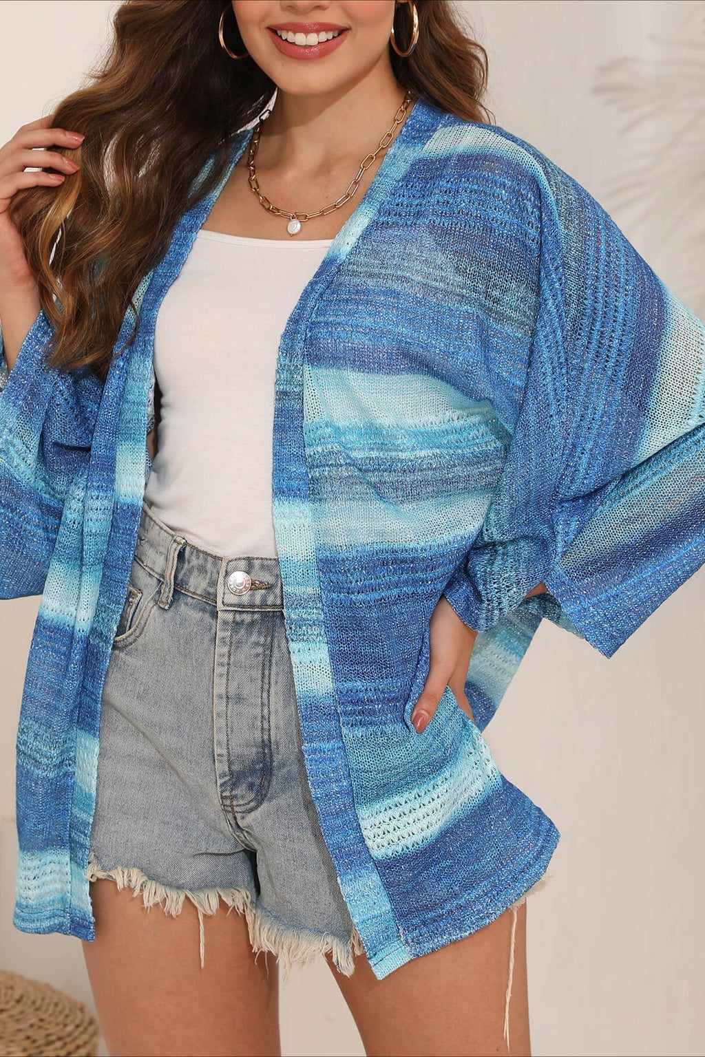 Crochet Tie Dye Relaxed Cardigan image 3
