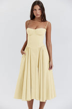 Elegant Vintage Cami Bodycon Midi Dress image 4
