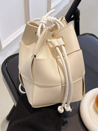 Carmen Bucket Bag detail view styled for Avrienne