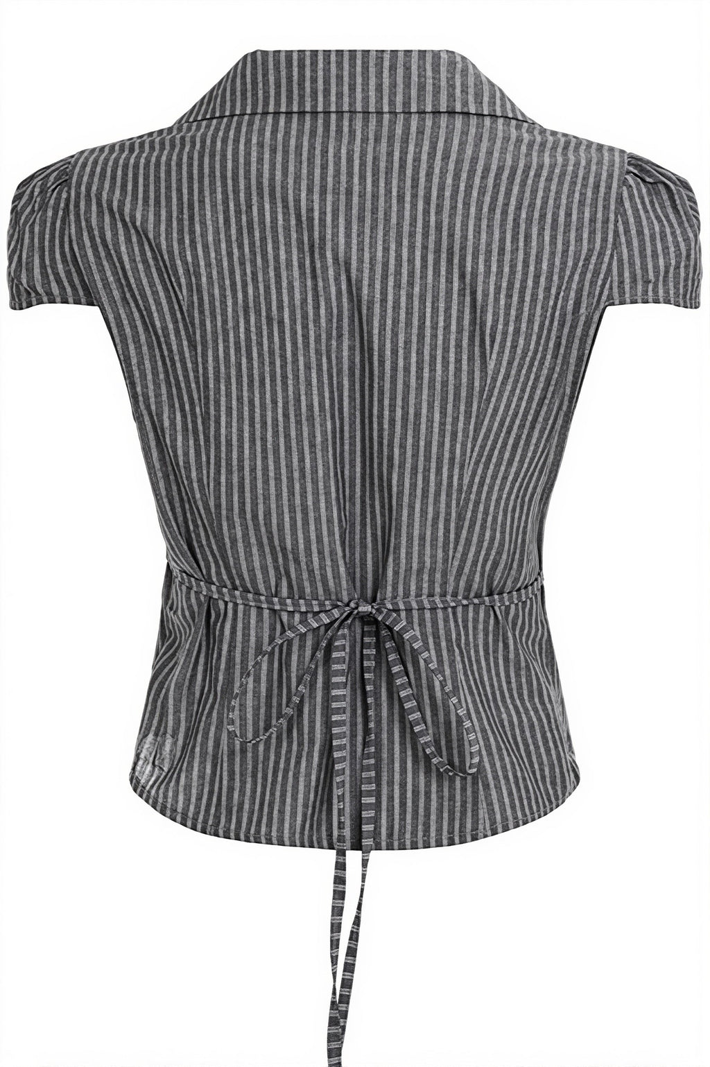 Casual Slim Lace Striped V Neck Blouse image 6
