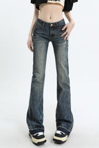 Slim Fit Low Waist Micro Flare Jeans image 2