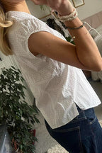 Versatile Red White Plaid Blouse image 15