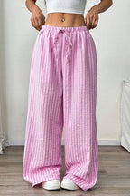 Chic Color Block Pleated Pants With Pockets image 5