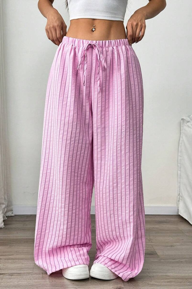 Chic Color Block Pleated Pants With Pockets image 5