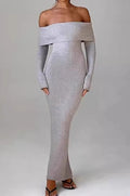 Off Shoulder Ribbed Sweater Dress image 3