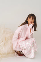Pink Structured Tie-Waist Long Sleeve Blouse image 4