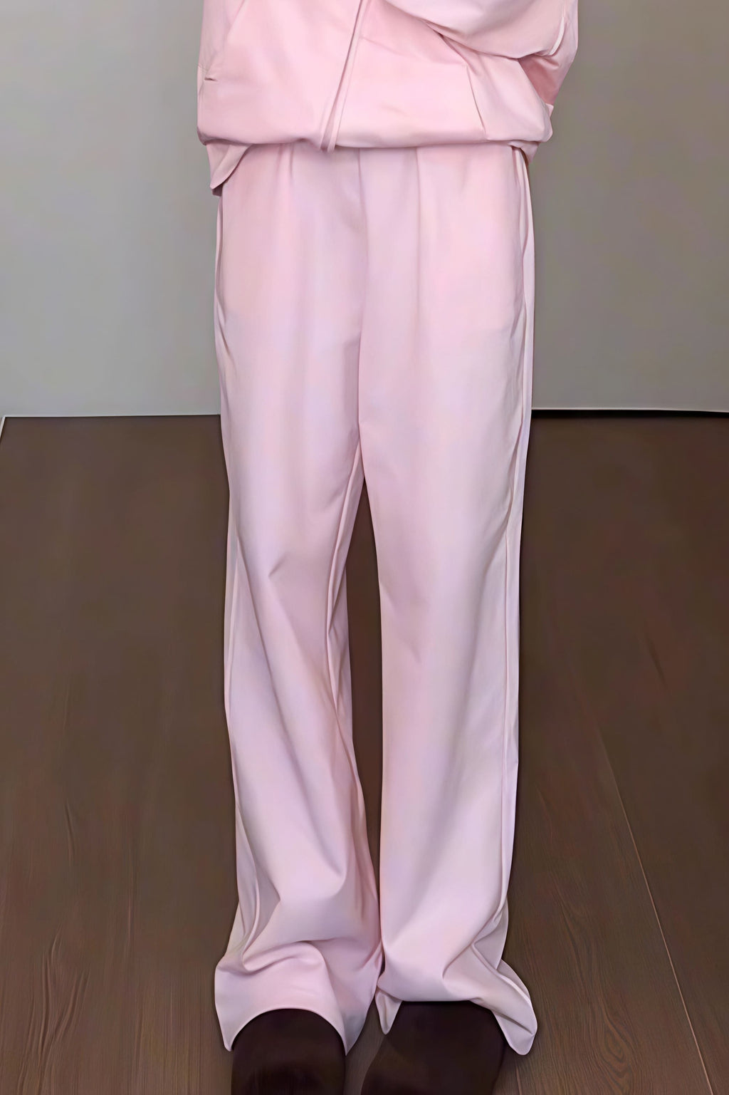 Retro Pink Relaxed Wide Leg Casual Pants image 4