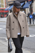 Brown Woolen Double Breasted Jacket image 1
