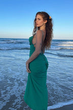 Backless Spaghetti Strap Bodycon Maxi Dress image 2