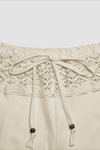 Splice Lace Waist Flared Pants image 6