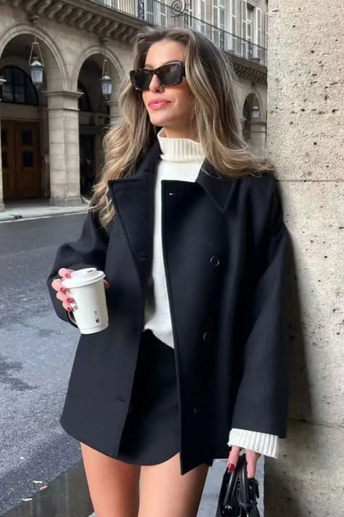 Relaxed Fit Short Wool Blend Jacket image 1