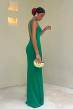 Sexy Shiny Sleeveless Backless Slim Maxi Dress image 12