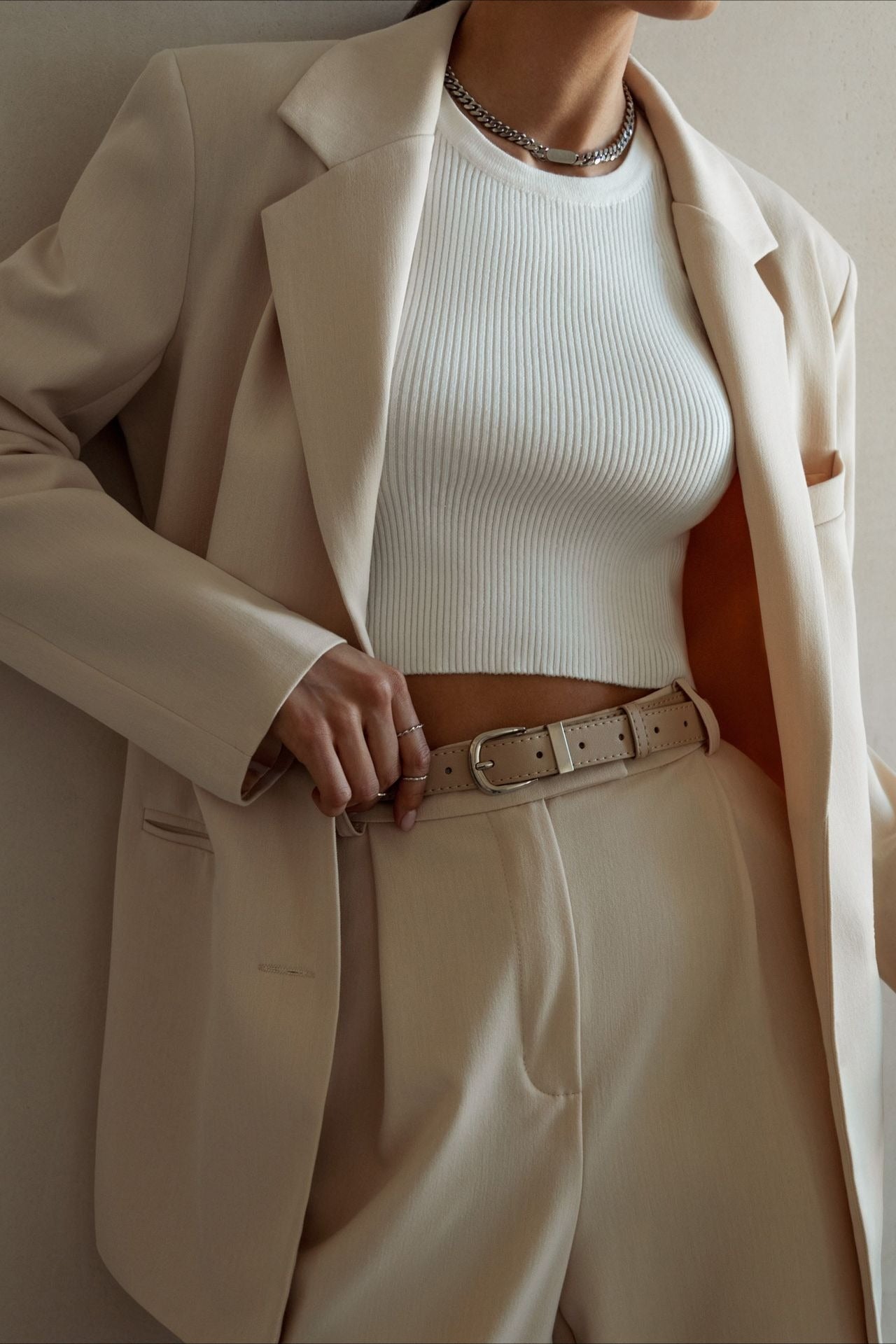 Solid Cropped Knit Top image 2