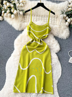 Romy Knit Midi Dress detail view styled for Avrienne