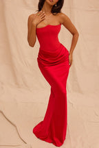 Strapless Boned Corset Bodycon Maxi Dress image 9