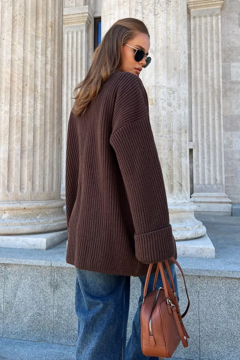 Relaxed Cozy Tie Waist Knit Cardigan image 17