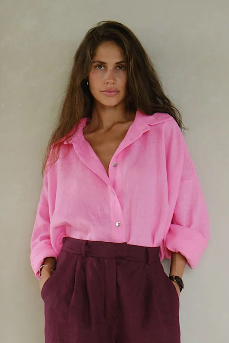Fashion Solid Loose Casual Commuter Blouse image 13