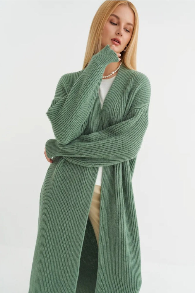 Oversized Long-Length Knit Cardigan image 7