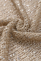 Solid Color Sequined Hollow Long Sleeve Knit Sweater image 6