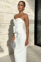 Strapless Floral Bandage Party Dress image 3