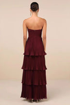 Ruched Bustier Tiered Hem Formal Dress image 2