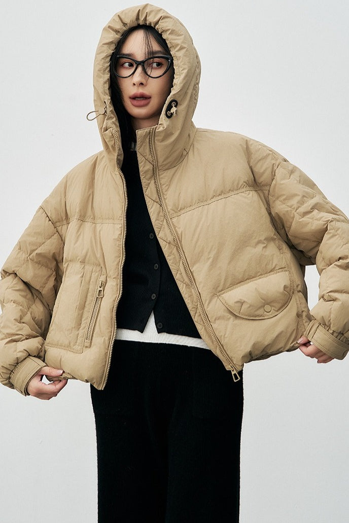 Cropped Relaxed Fit Puffer Jacket image 7