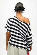 Casual Colorful Striped Loose T-Shirt image 12