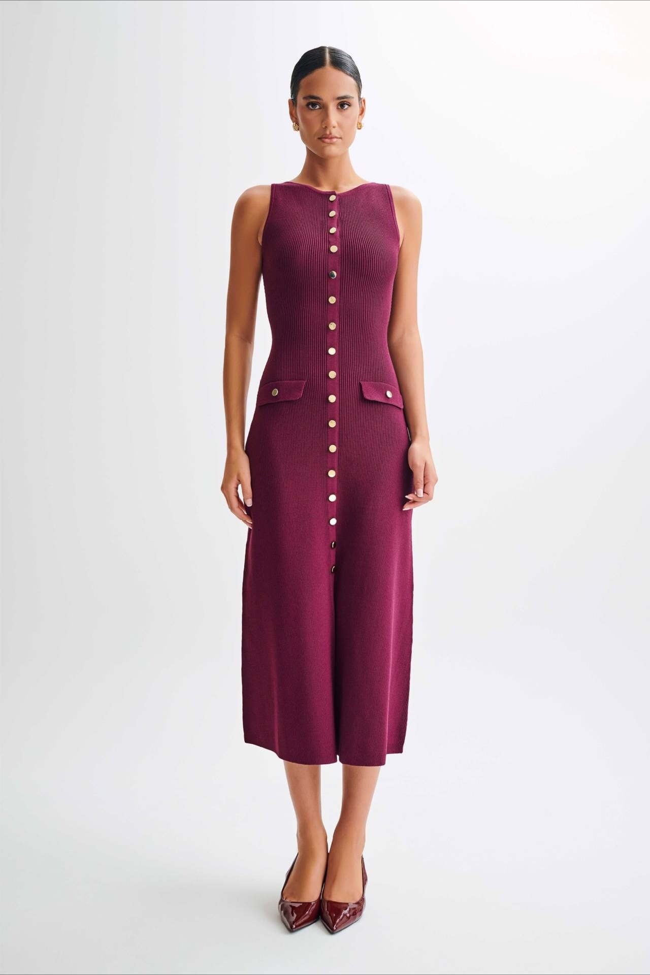 Knit Sleeveless Bodycon Sweater Dress image 8