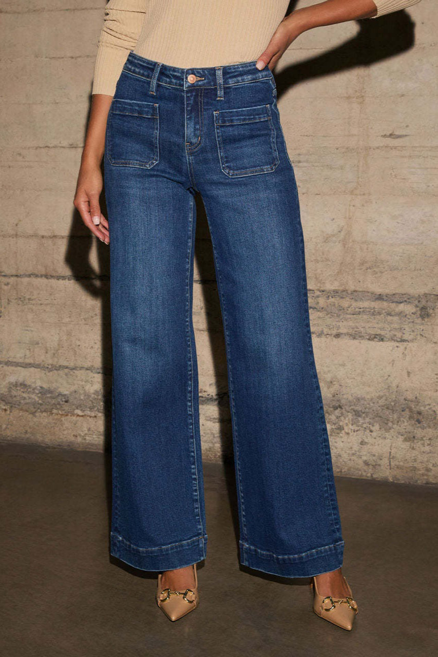 High Waist Wide Leg Vintage Jeans image 1