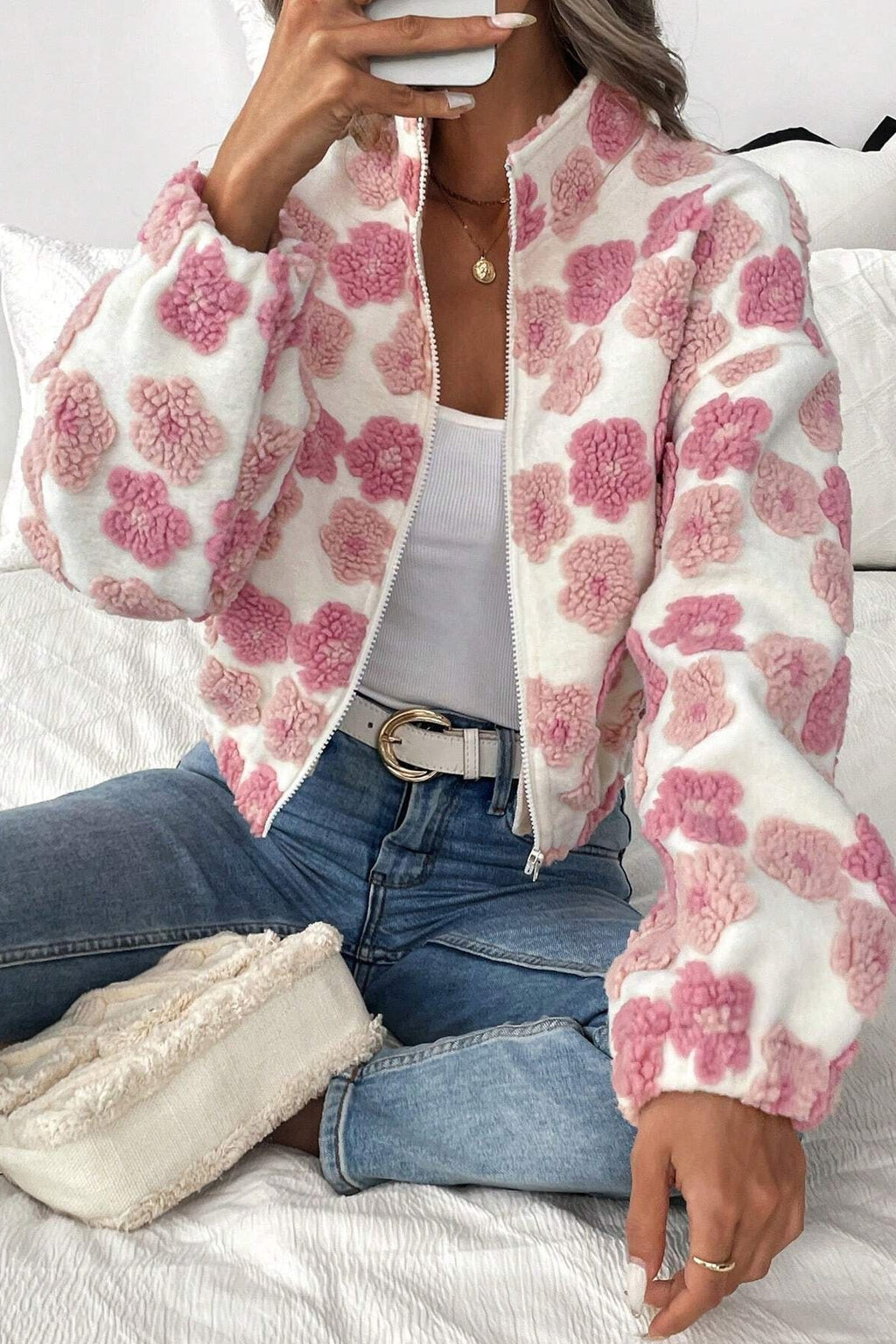 Jacquard Trendy Stylish Jacket Coat image 3