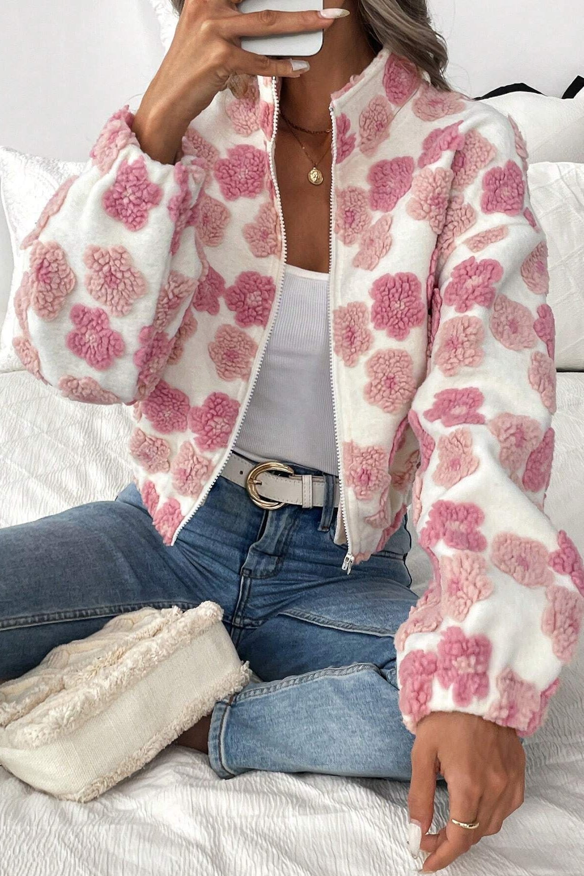Jacquard Trendy Stylish Jacket Coat image 3