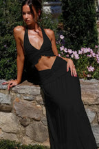 Sleeveless Halter Twist Co-ord Boho Dress image 6