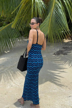 Striped Color Block Cami Maxi Dress image 3